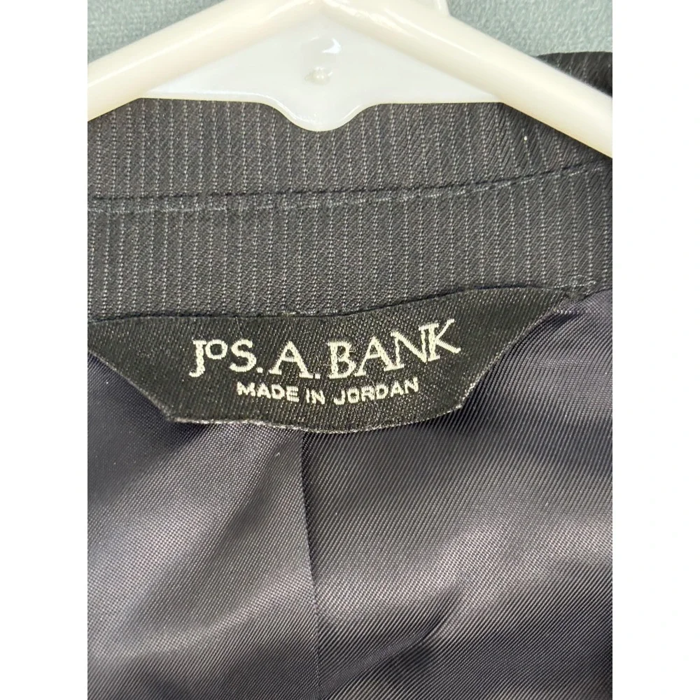 Jos. A. Bank Signature Collection Suit Jacket 46R Dark Navy Fineline Wool Blazer